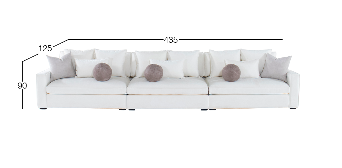 Sofá Tramontana Blanco 3 Piezas