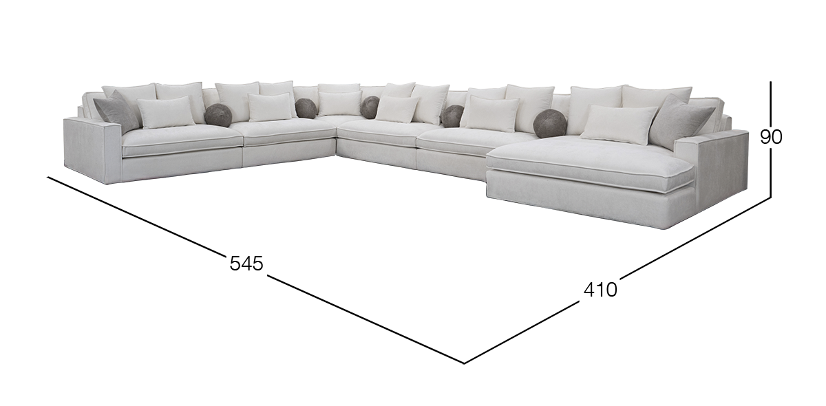 Sala Modular Derecha Tramontana Blanco 6 Piezas