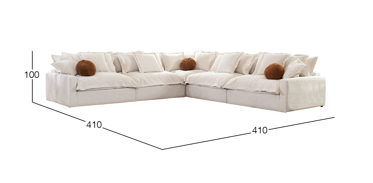Sala Modular Trivoli Beige 5 Piezas