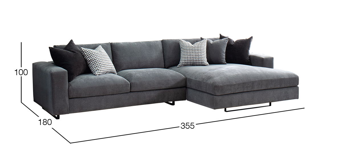 Sala en L Derecha Westford Gris