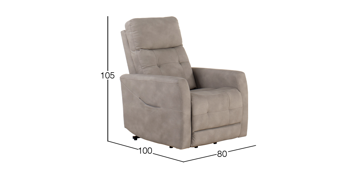 Sillón con Reclinable Eléctrico Olimpia PL Beige