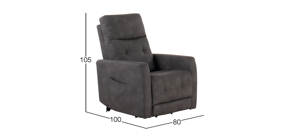 Sillón con Reclinable Eléctrico Olimpia PL Gris