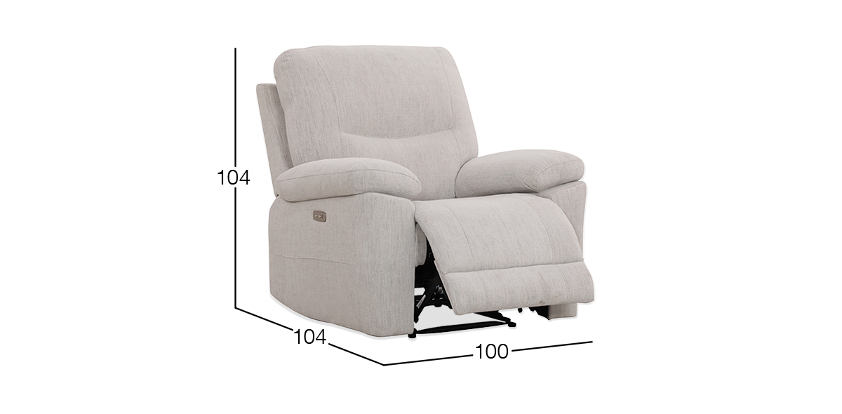 Sillón Reclinable Eléctrico Charlotte Beige