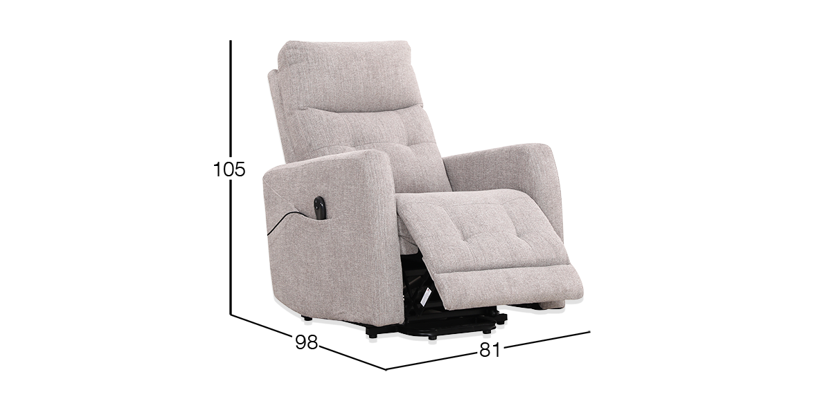 Sillón Reclinable con Elevador Eléctrico Olimpia Gris