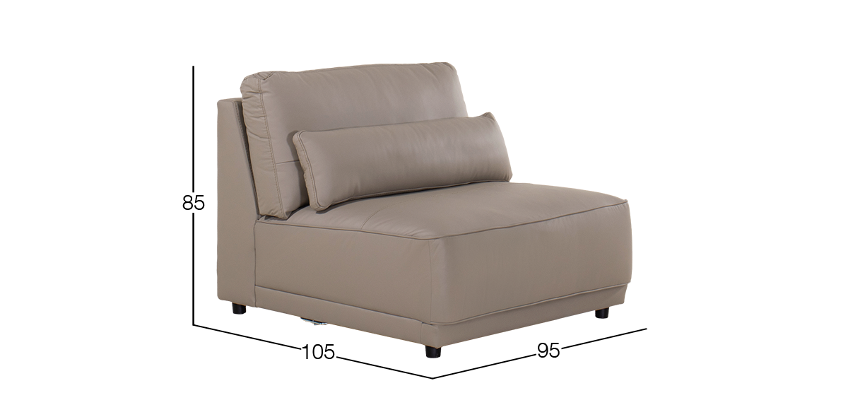 Sillón de Piel Forever Gris