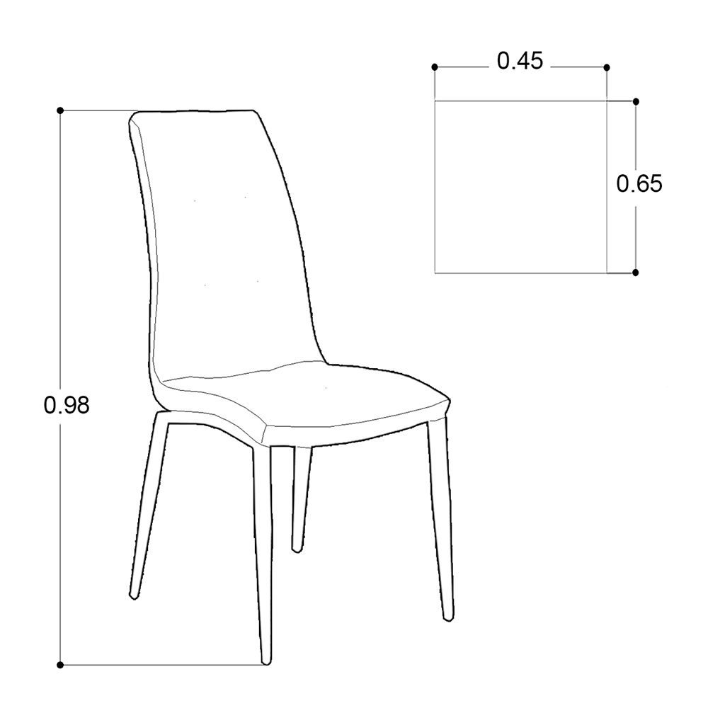 Silla Brent Tela Gris