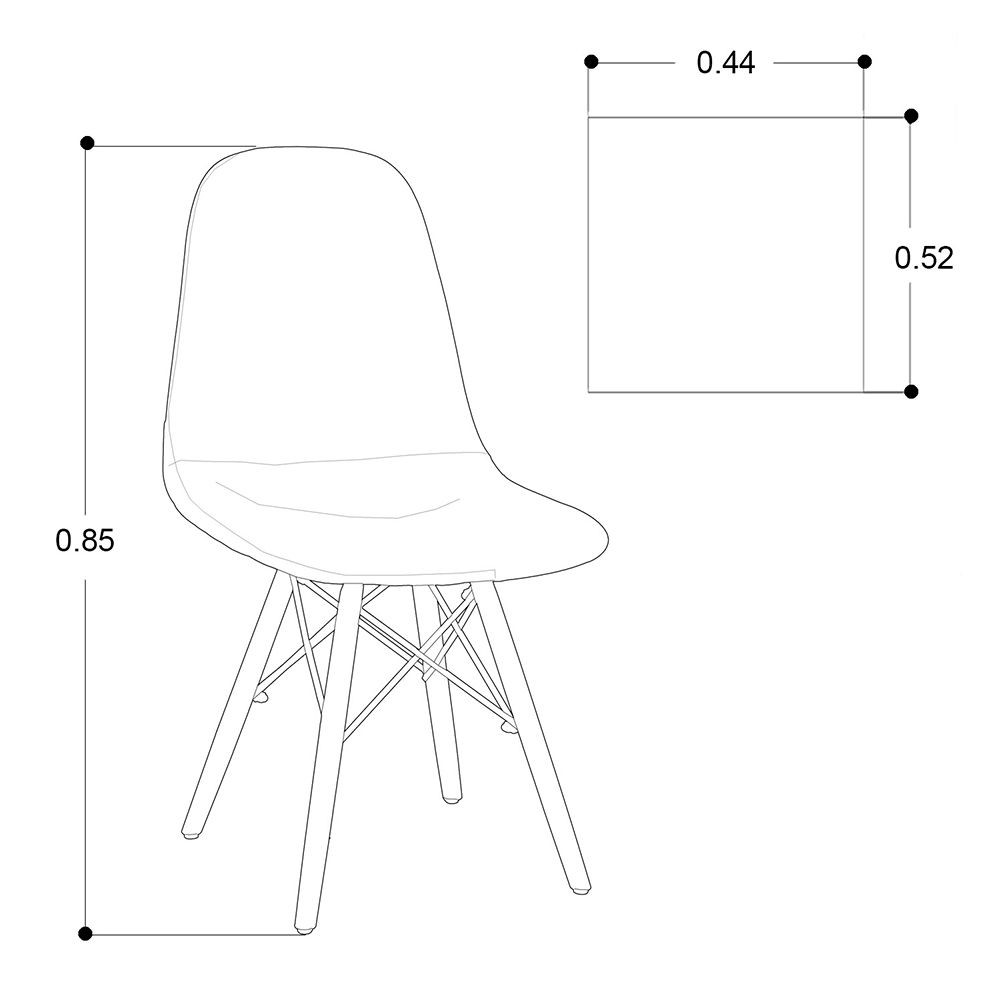 Silla Brent Tela Gris