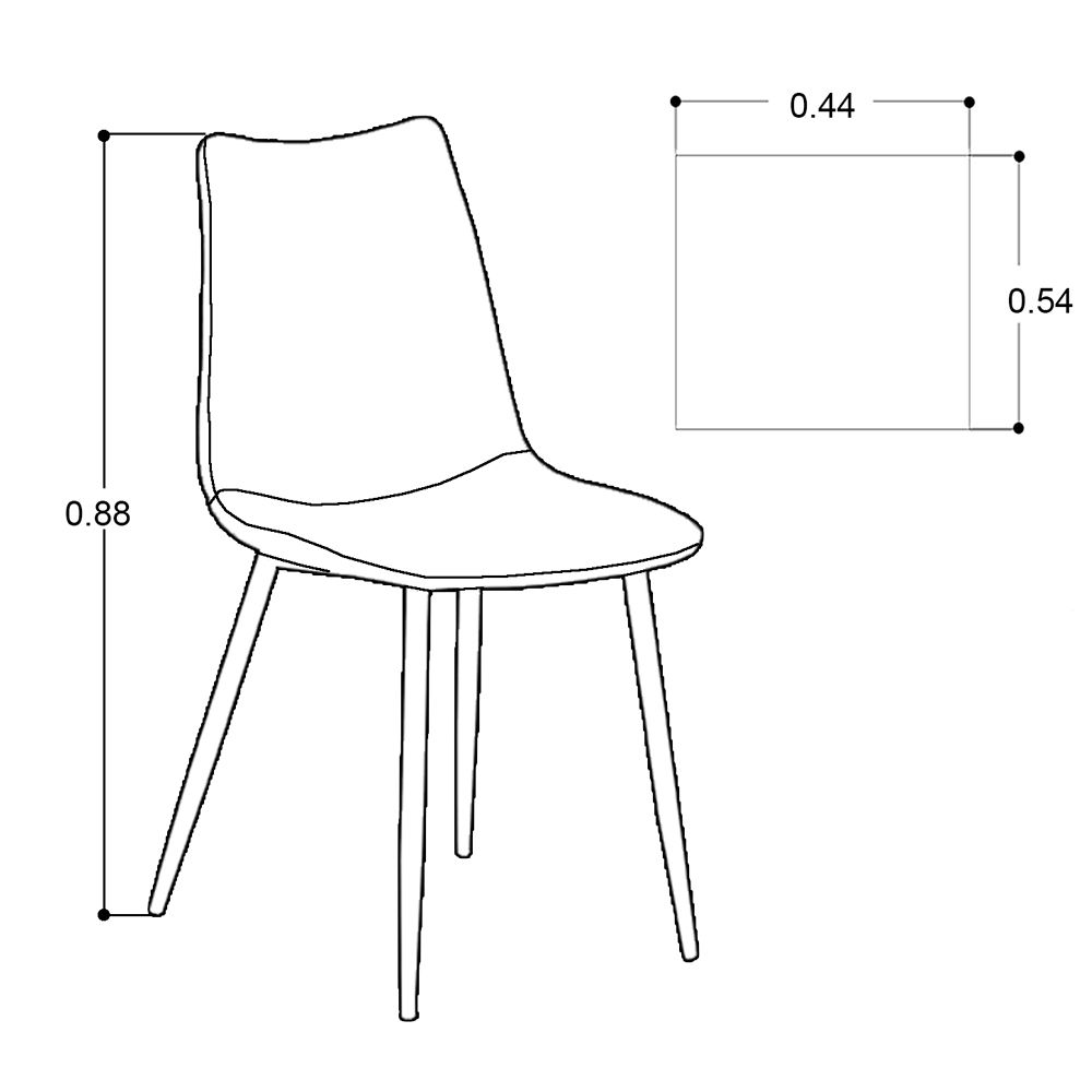 Silla Brent Tela Gris