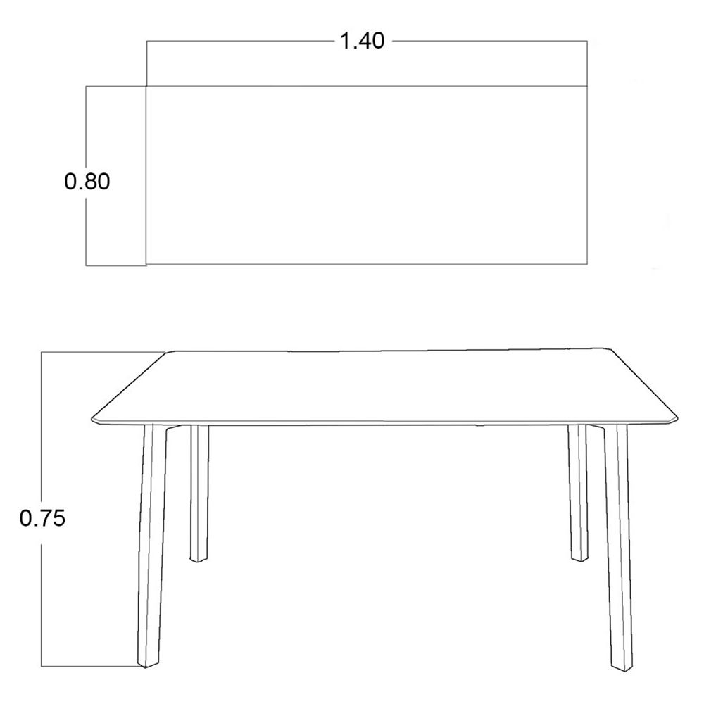 Mesa Rectangular Brent Vidrio