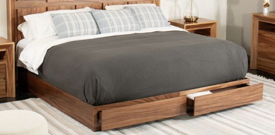 Base de Cama con Cajón King Size Keyser Parota